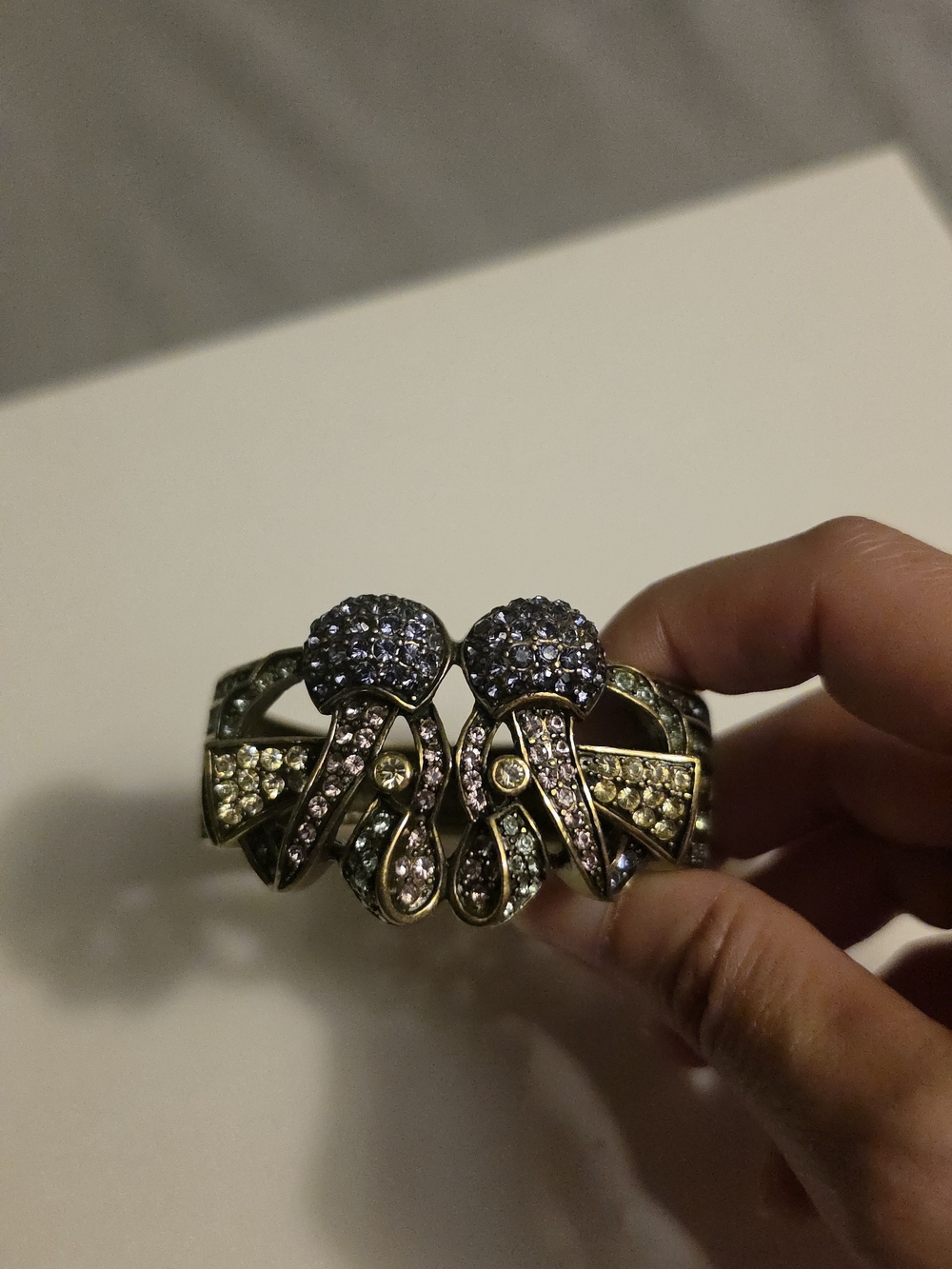The Heidi Daus art deco style for Everyday Elegance Crystal Bangle Bracelet